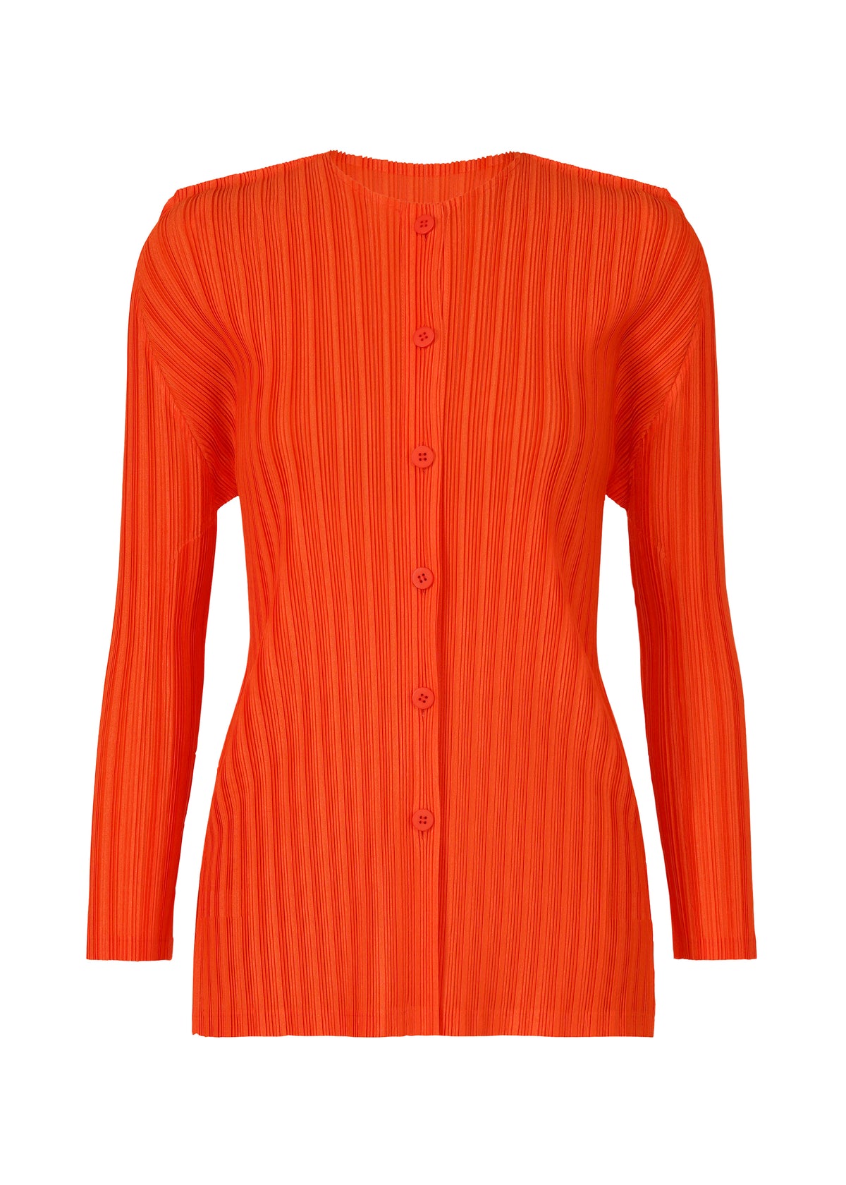 RIB PLEATS FEBRUARY、ウィメンズ_トップス_カーディガン、レッド