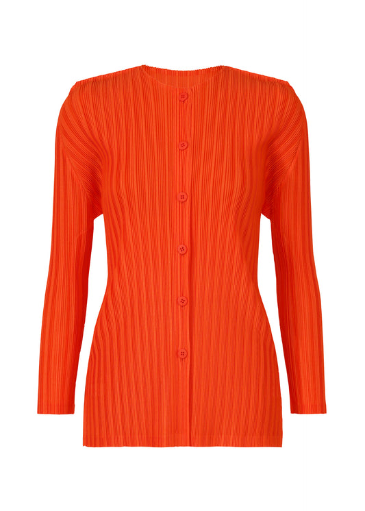 RIB PLEATS FEBRUARY、ウィメンズ_トップス_カーディガン、レッド