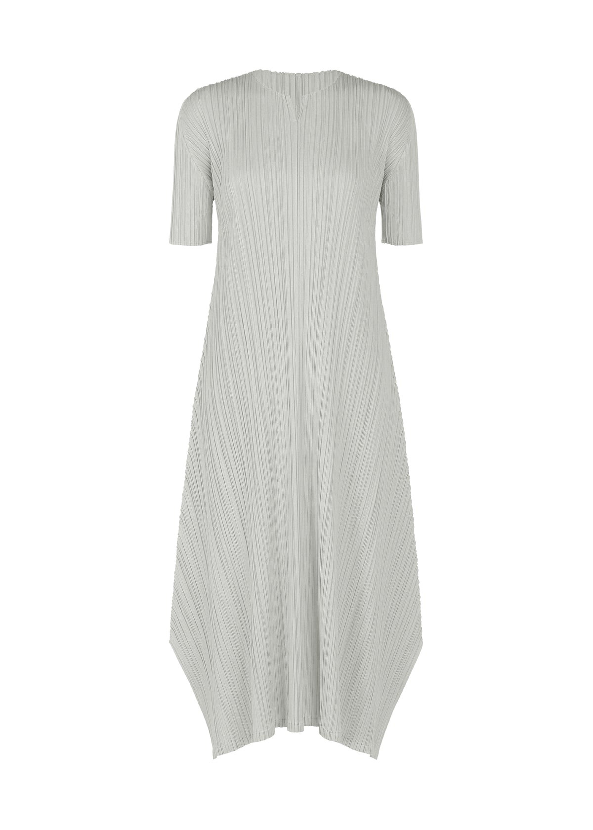 MELLOW PLEATS、ウィメンズ_ワンピース、グレー
