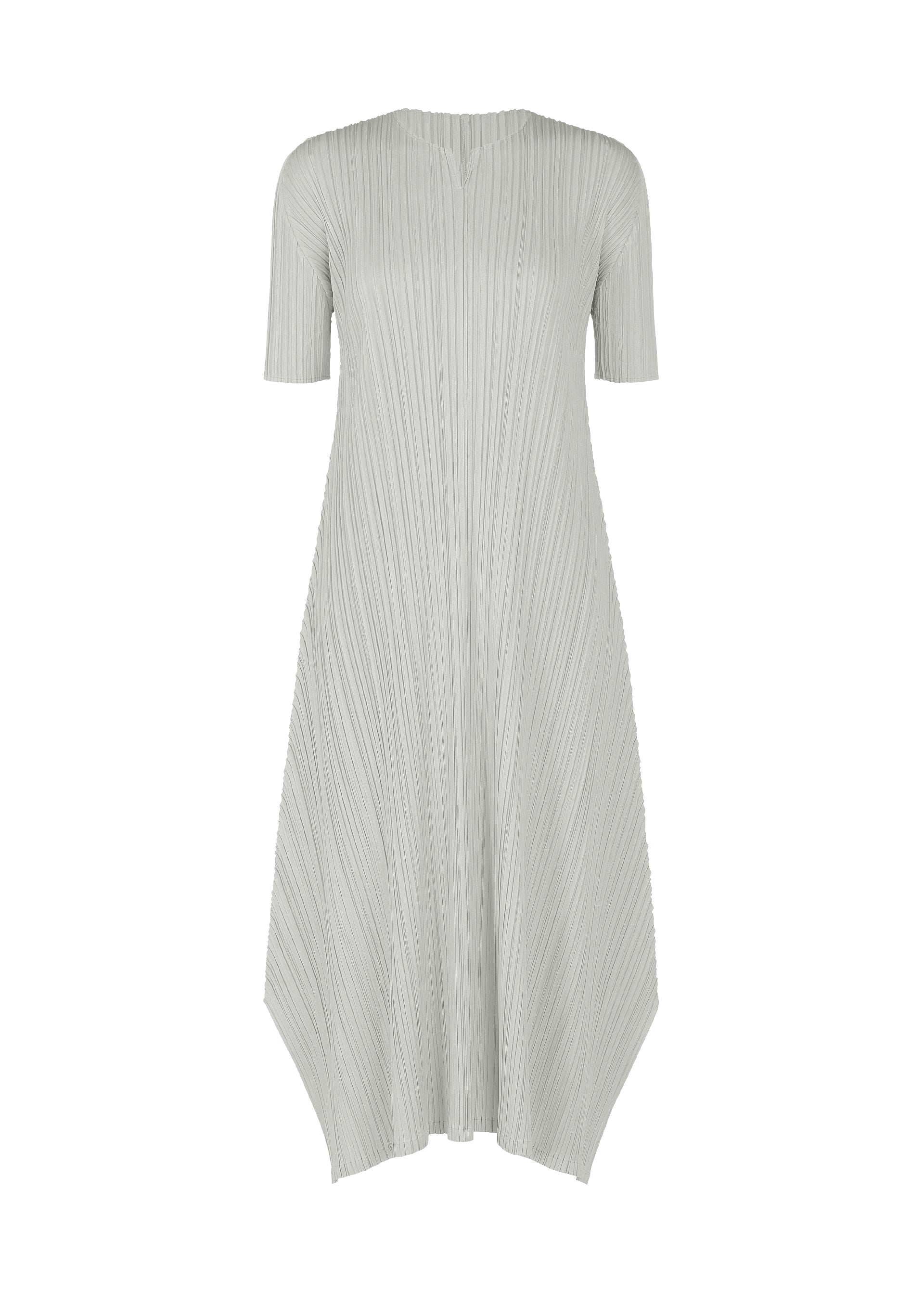 MELLOW PLEATS、ウィメンズ_ワンピース、グレー
