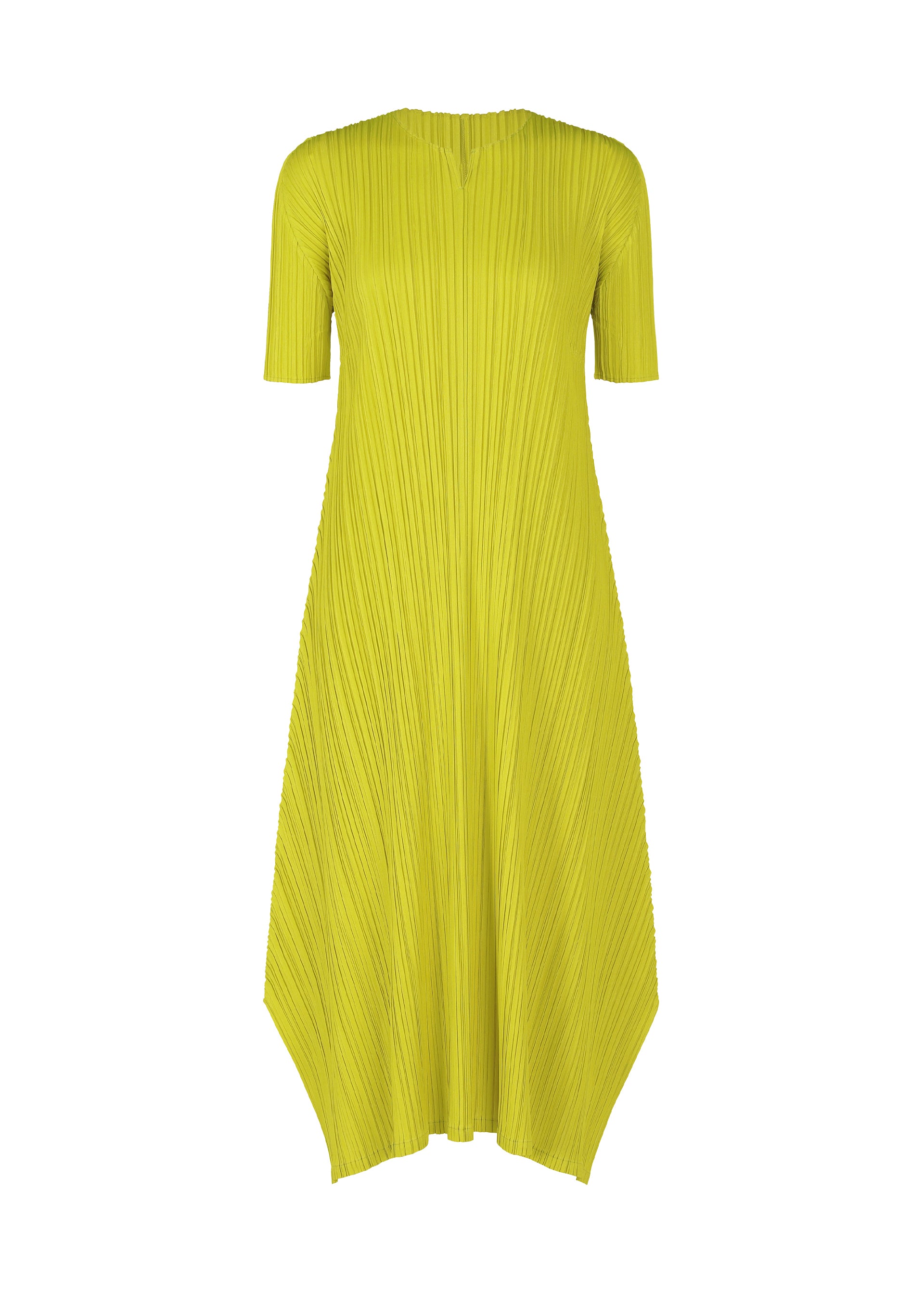 MELLOW PLEATS、ウィメンズ_ワンピース、イエロー