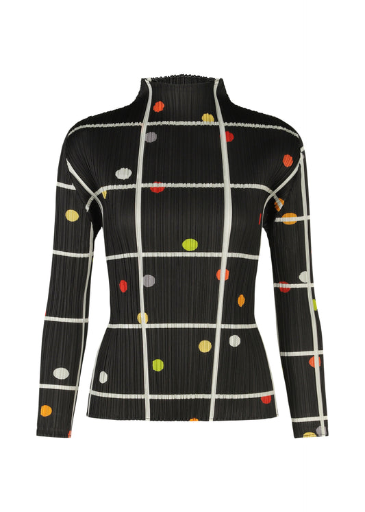 CROSSING DOTS、ウィメンズ_トップス_トップ、ブラック