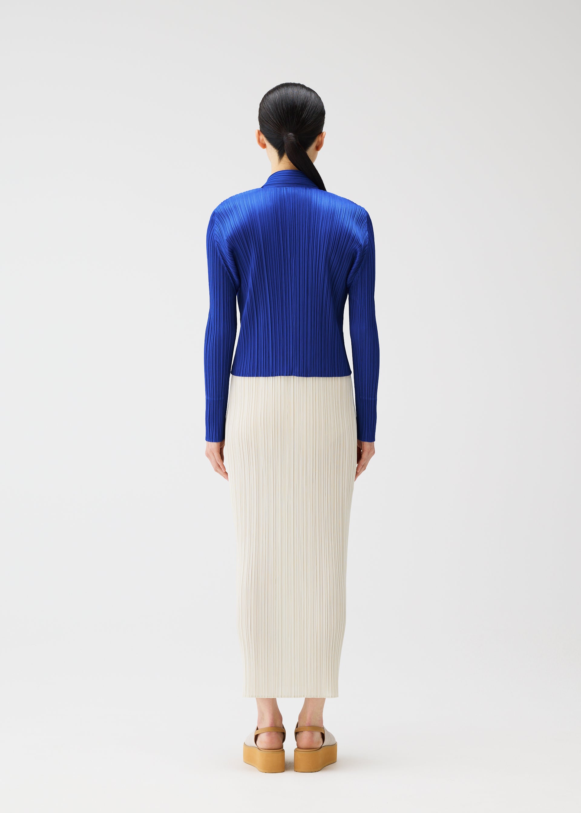 プリーツプリーズ　イッセイミヤケ　バイカラー　カーディガン　グレー　パープル PLEATS PLEASE ISSEY MIYAKE（カーディガン）のフリマアイテム一覧
