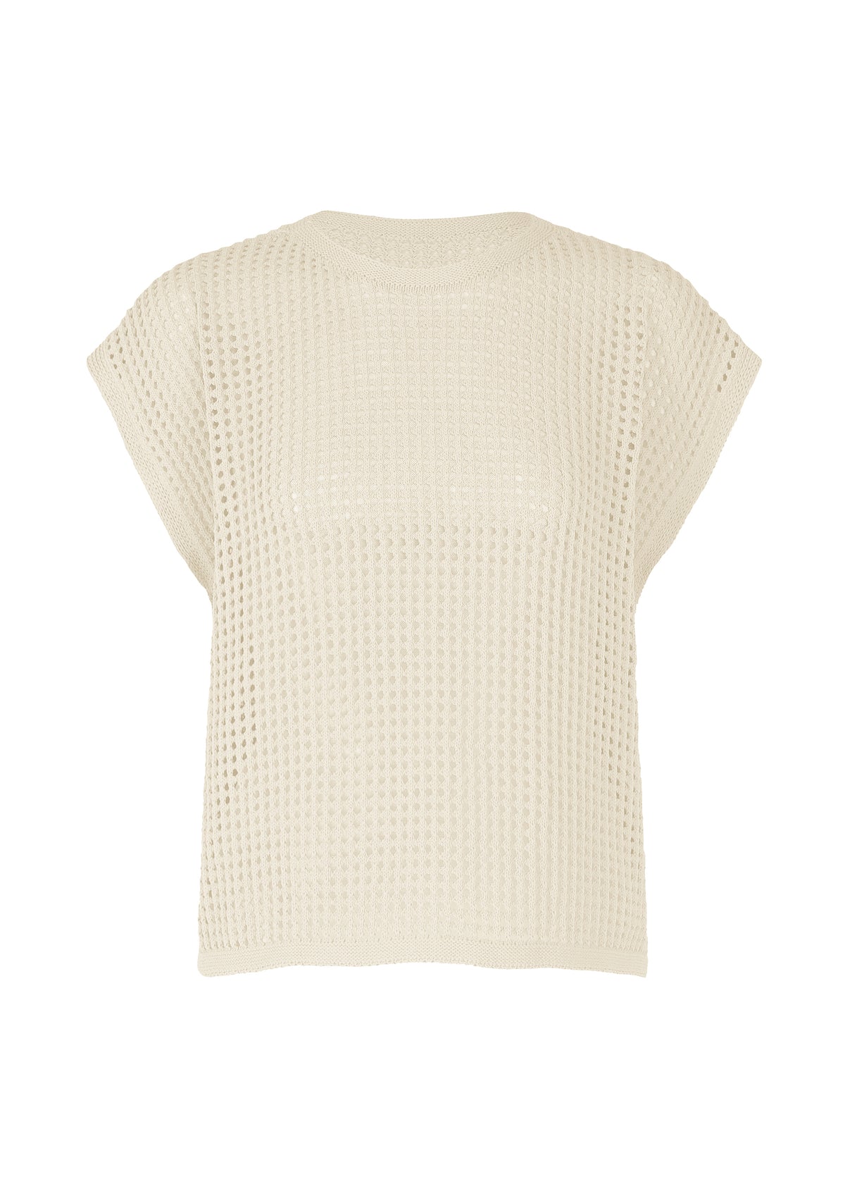 FISHNET KNIT、ウィメンズ_トップス_ベスト、ホワイト