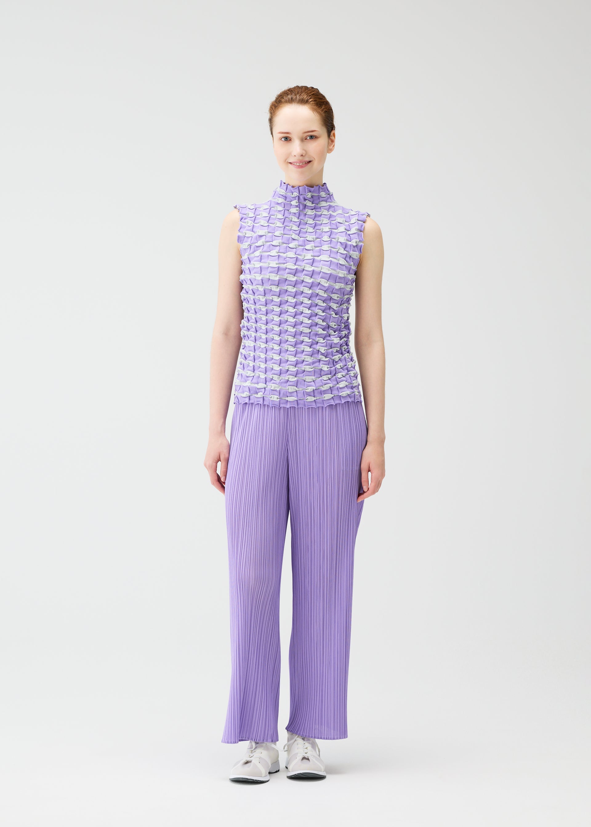 876 ミーイッセイミヤケ ノースリーブ タートルネック 総柄 TWIST KNIT – isseymiyake.com