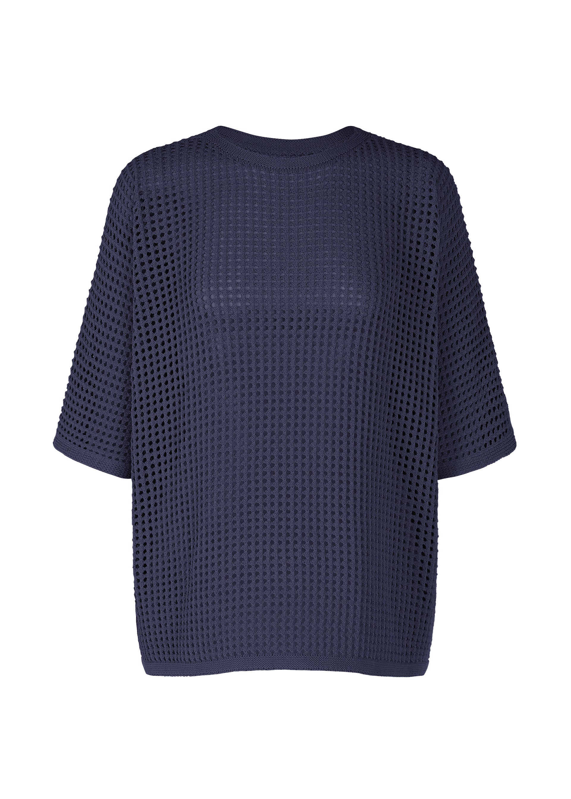 PLEATS PLEASE 新作　FISHNET KNIT ネイビー FISHNET KNIT – isseymiyake.com