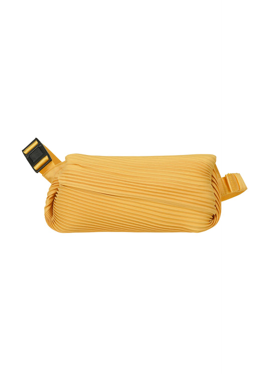 BIAS PLEATS WAIST BAG、バッグ&財布_ショルダーバッグ、イエロー