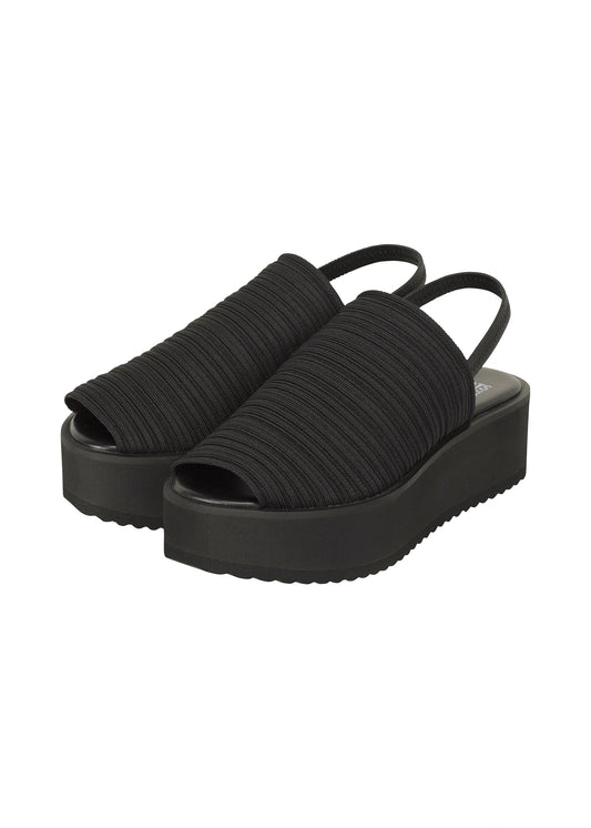 PLEATS KNIT SANDALS、アクセサリー&その他_レッグウェア&シューズ、ブラック