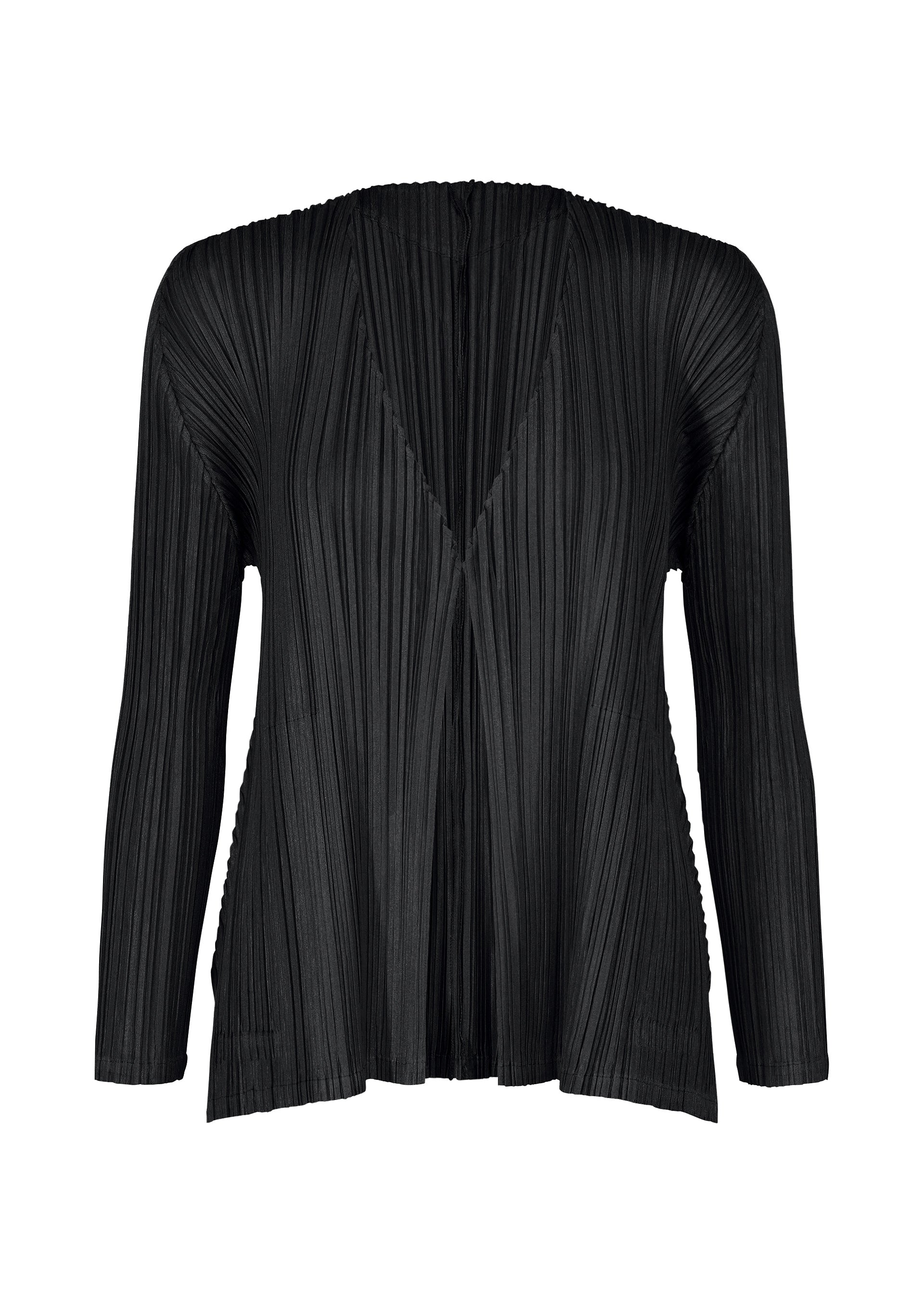 MELLOW PLEATS、ウィメンズ_トップス_カーディガン、ブラック