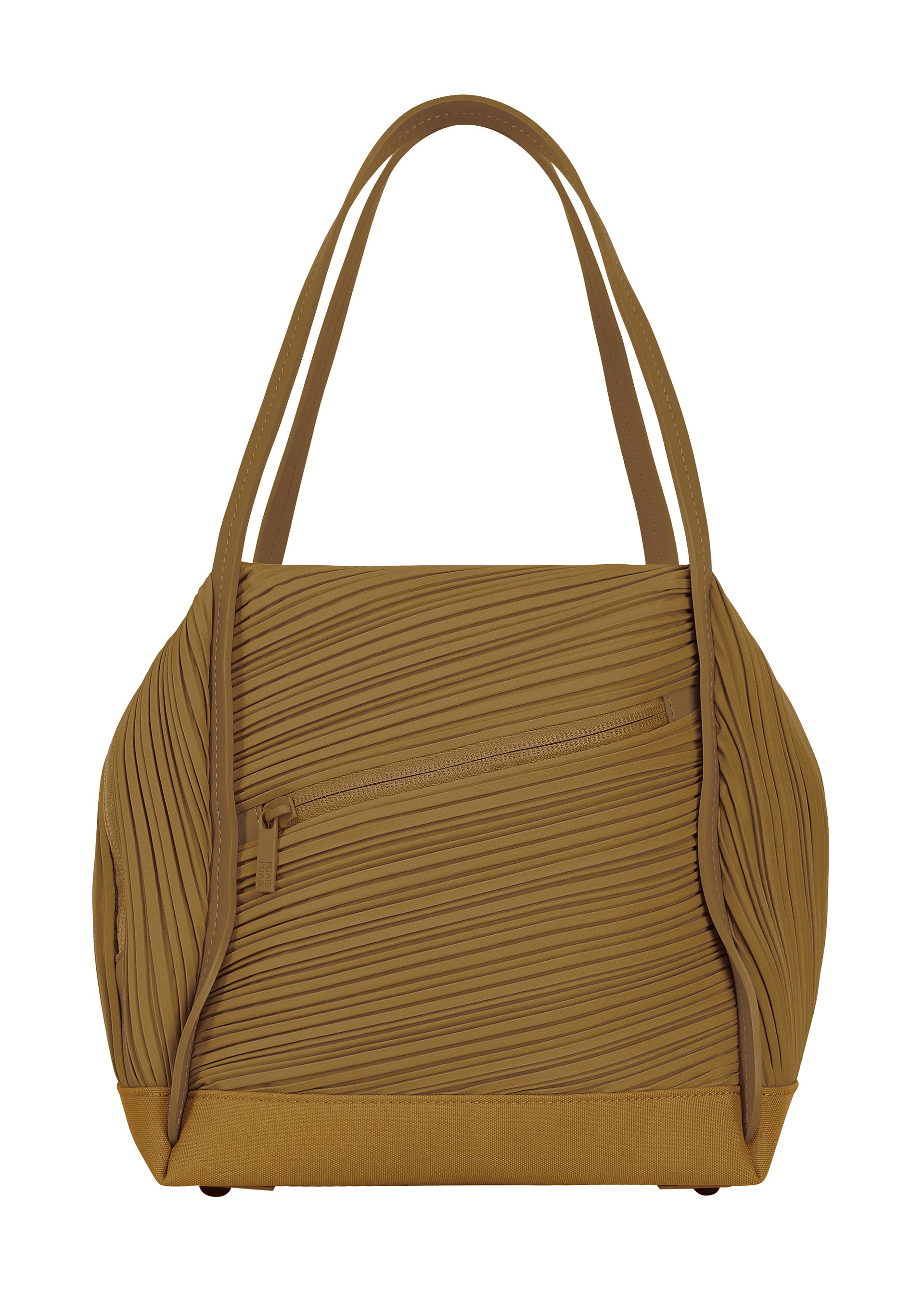 BIAS PLEATS BAG、バッグ&財布_ハンドバッグ、カーキ