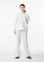 KYO CHIJIMI HEM LINE FRINGE、ウィメンズ_パンツ、着用画像1
