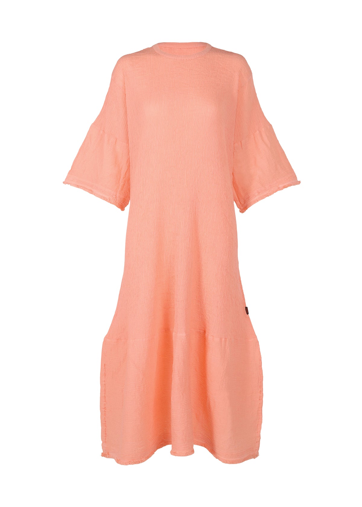 KYO CHIJIMI HEM LINE FRINGE、ウィメンズ_ワンピース、ピンク