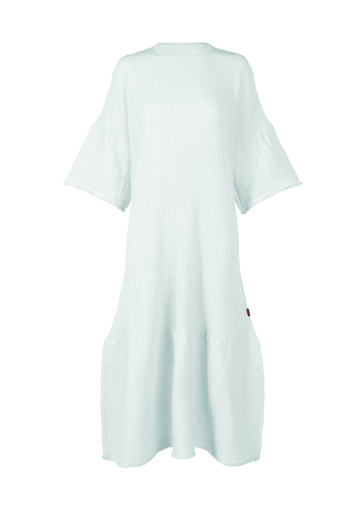KYO CHIJIMI HEM LINE FRINGE、ウィメンズ_ワンピース、ブルー