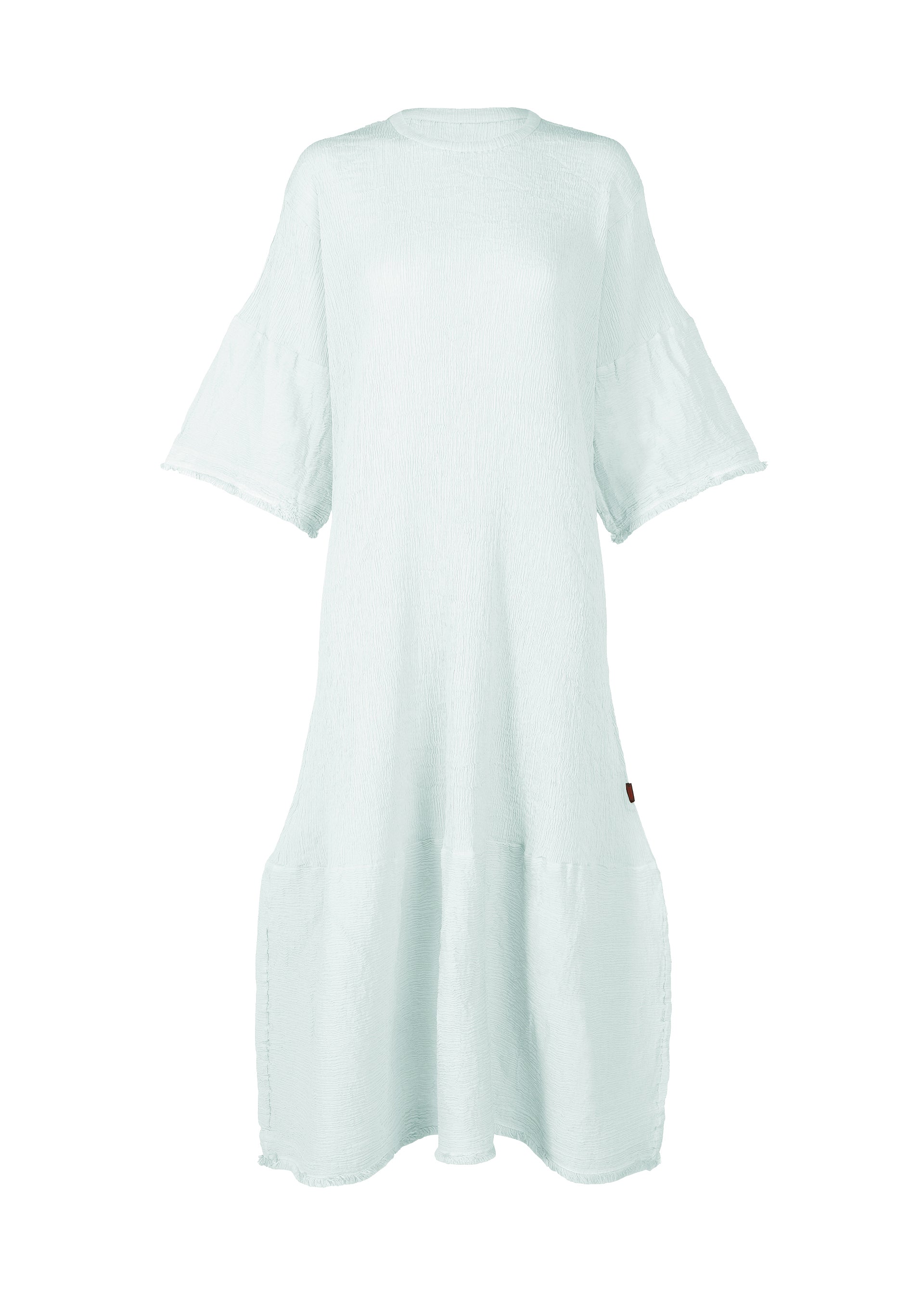 KYO CHIJIMI HEM LINE FRINGE、ウィメンズ_ワンピース、ブルー