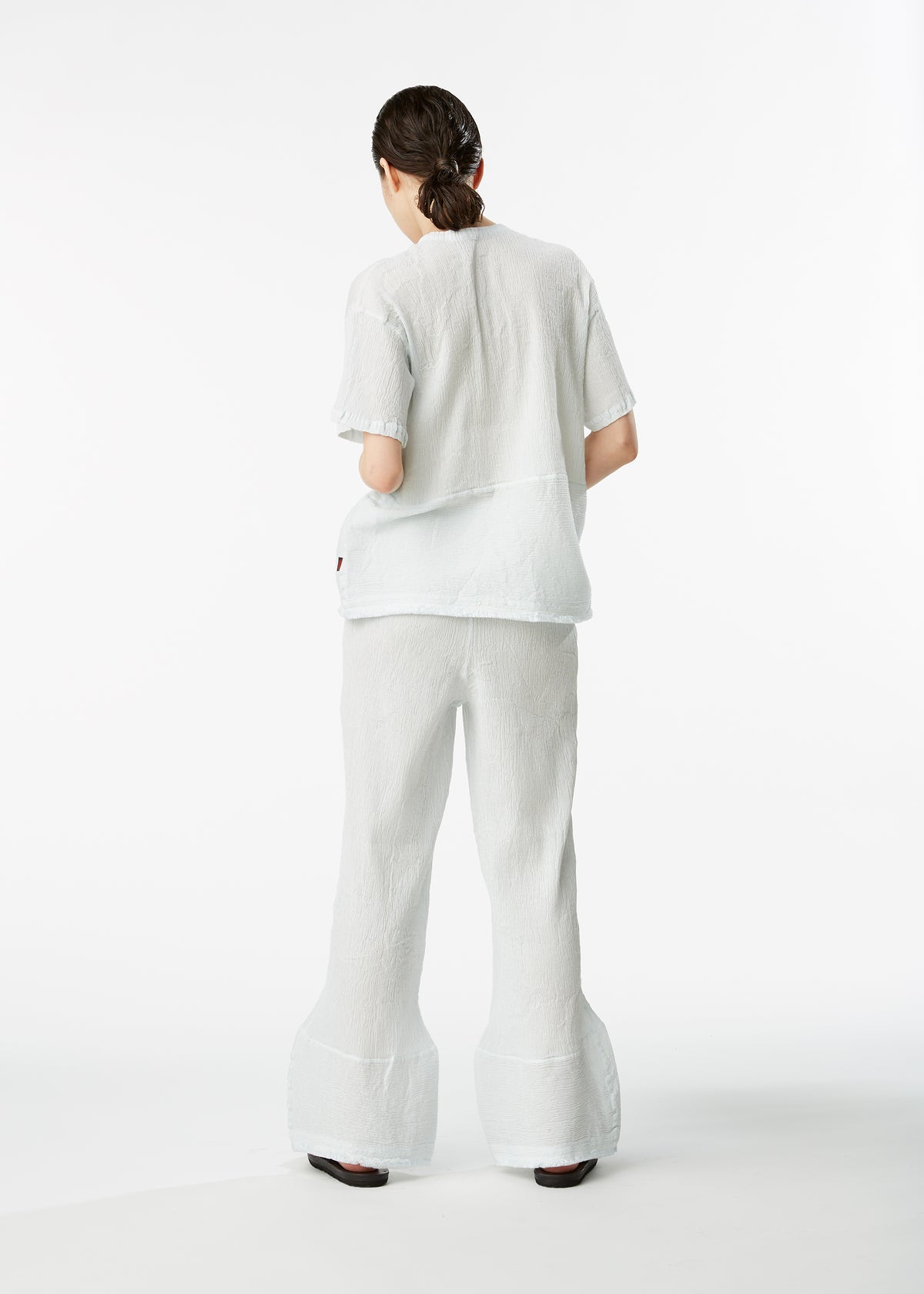 KYO CHIJIMI HEM LINE FRINGE、ウィメンズ_トップス_トップ、着用画像3