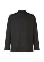 BOW-TIE PRESS SHIRT、メンズ_トップス、ブラック