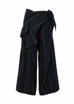 STRIPE COTTON、ウィメンズ_パンツ、ネイビー