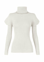 FLAT RIB KNIT、ウィメンズ_トップス、グレー
