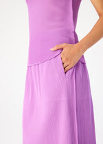 FINE KNIT PLEATS BOTTOM 3、ウィメンズ_スカート、着用画像3