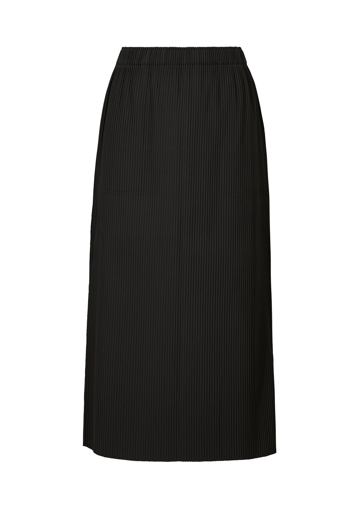 FINE KNIT PLEATS BOTTOM 3、ウィメンズ_スカート、ブラック
