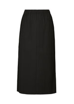FINE KNIT PLEATS BOTTOM 3、ウィメンズ_スカート、ブラック
