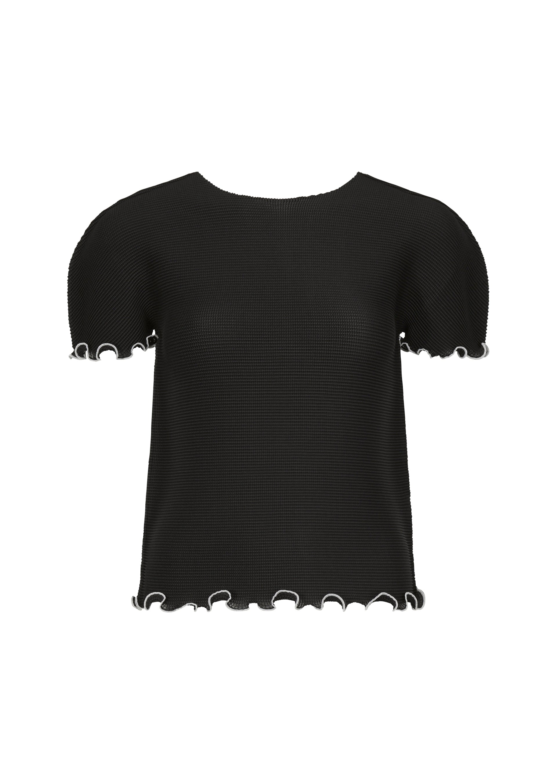 MELLOW STRETCH PLEATS、ウィメンズ_トップス_トップ、ブラック