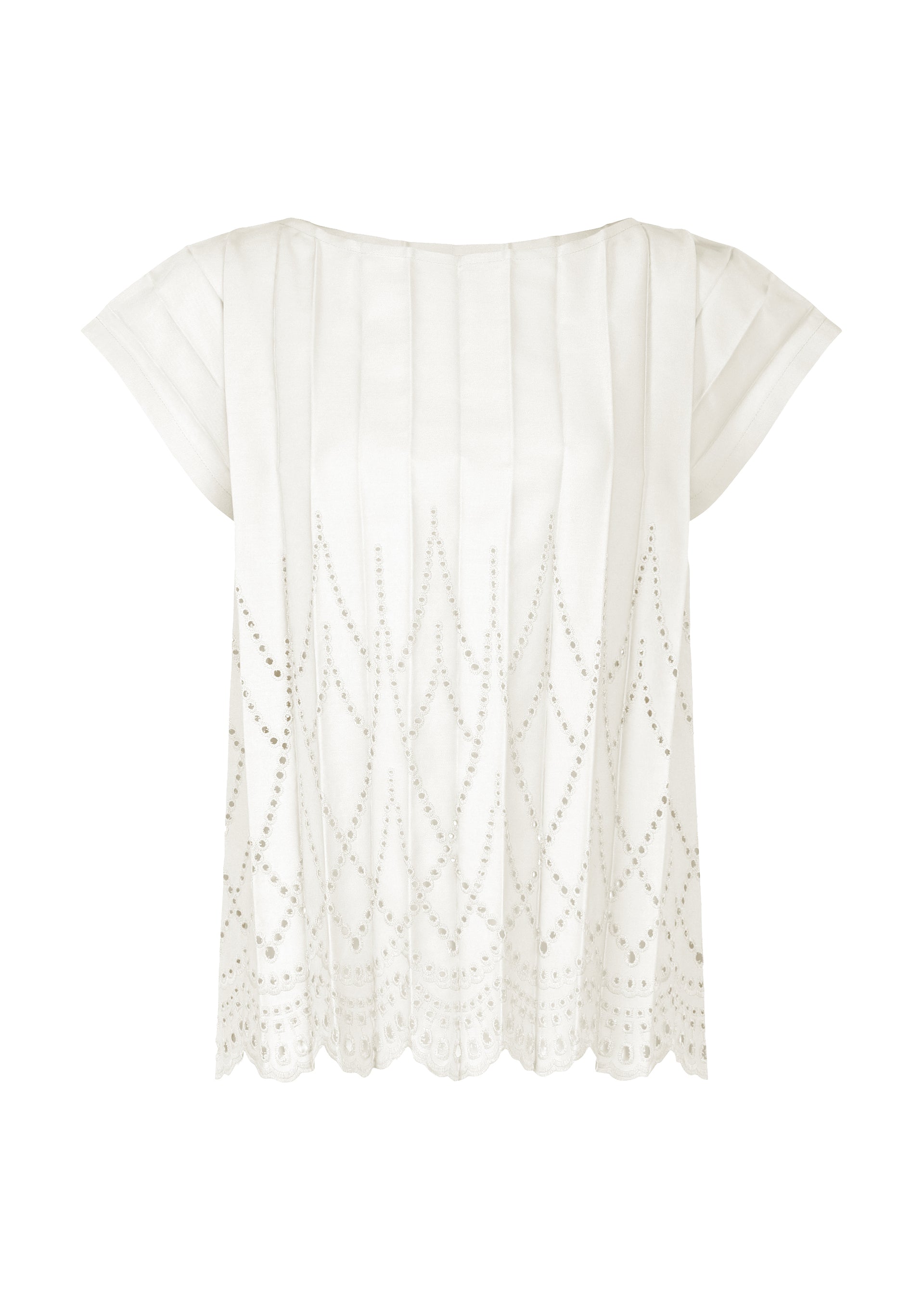 LACE PLEATS、ウィメンズ_トップス_トップ、ホワイト