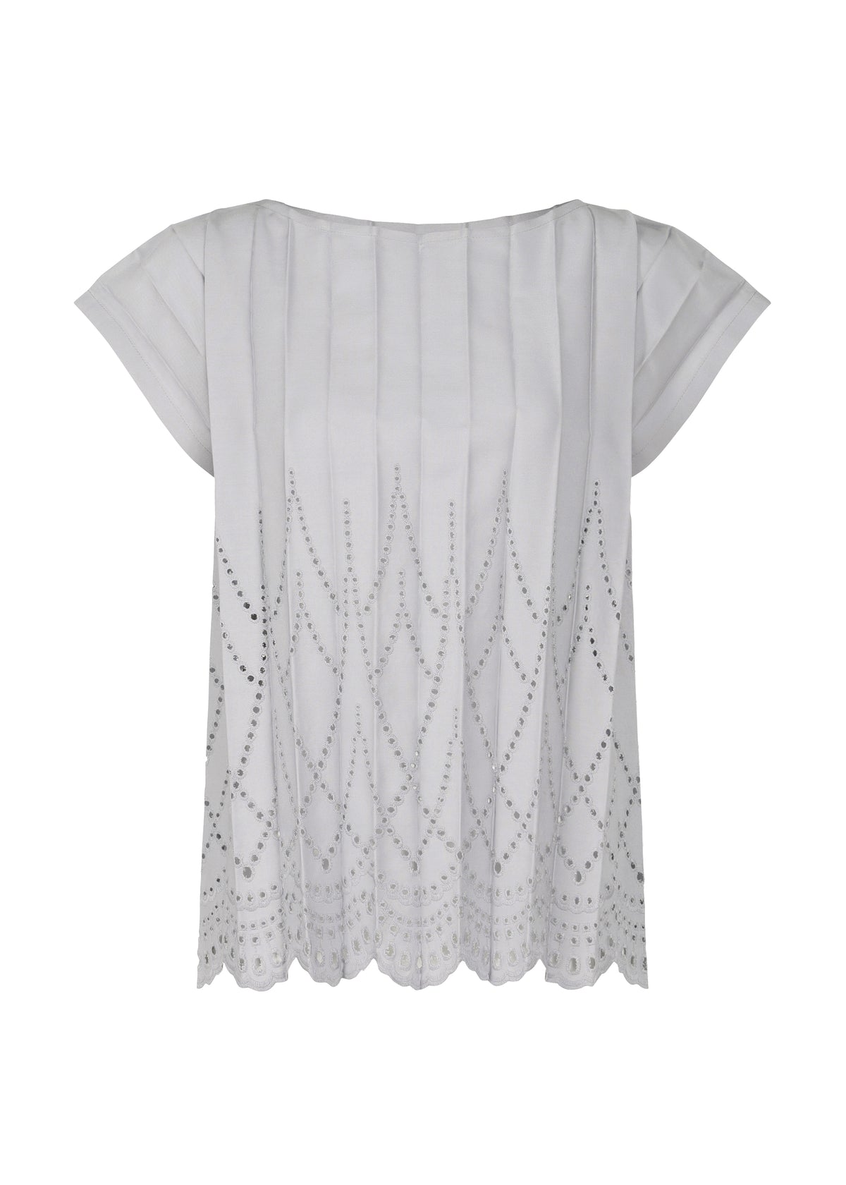 LACE PLEATS、ウィメンズ_トップス_トップ、グレー