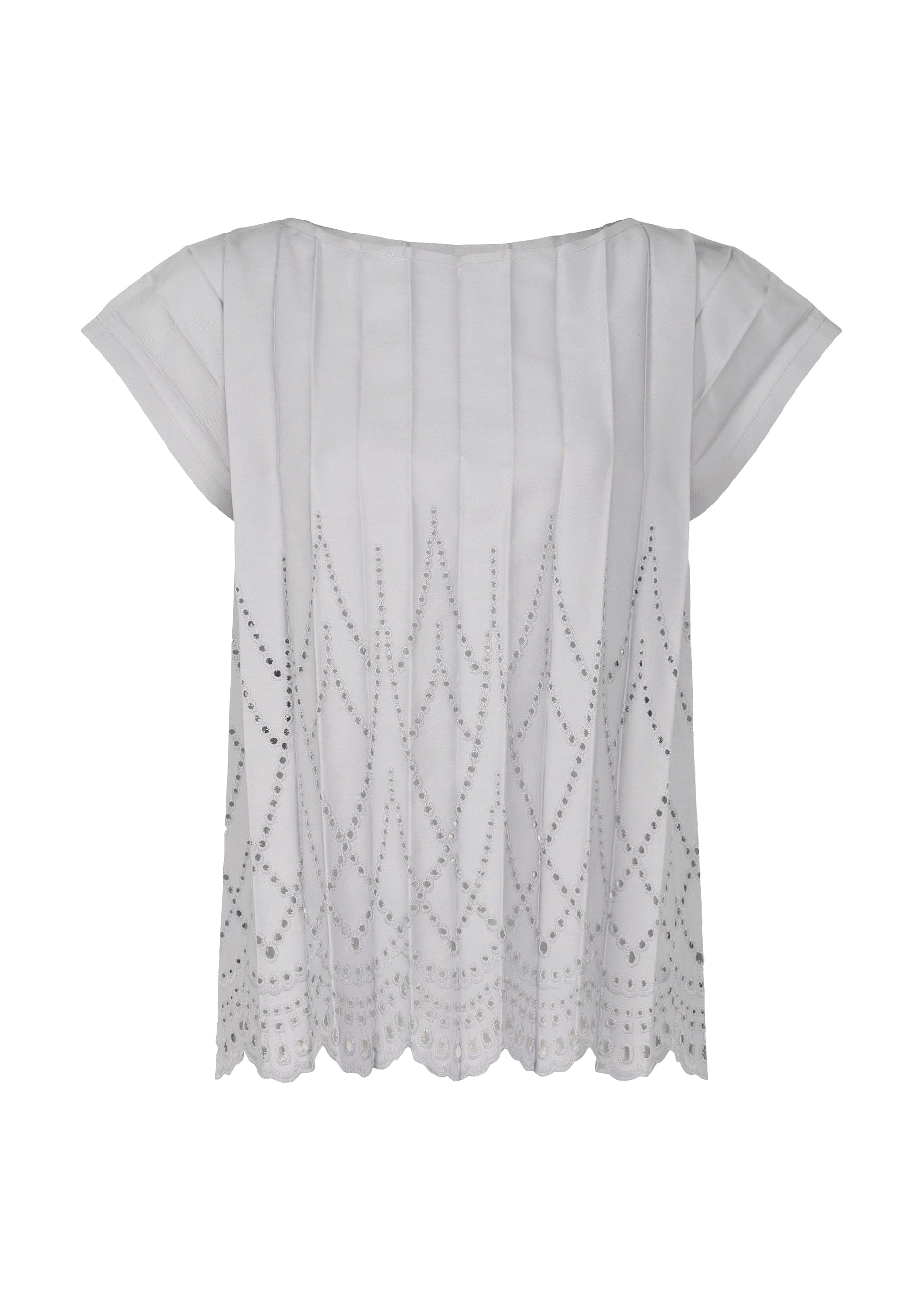 LACE PLEATS、ウィメンズ_トップス_トップ、グレー