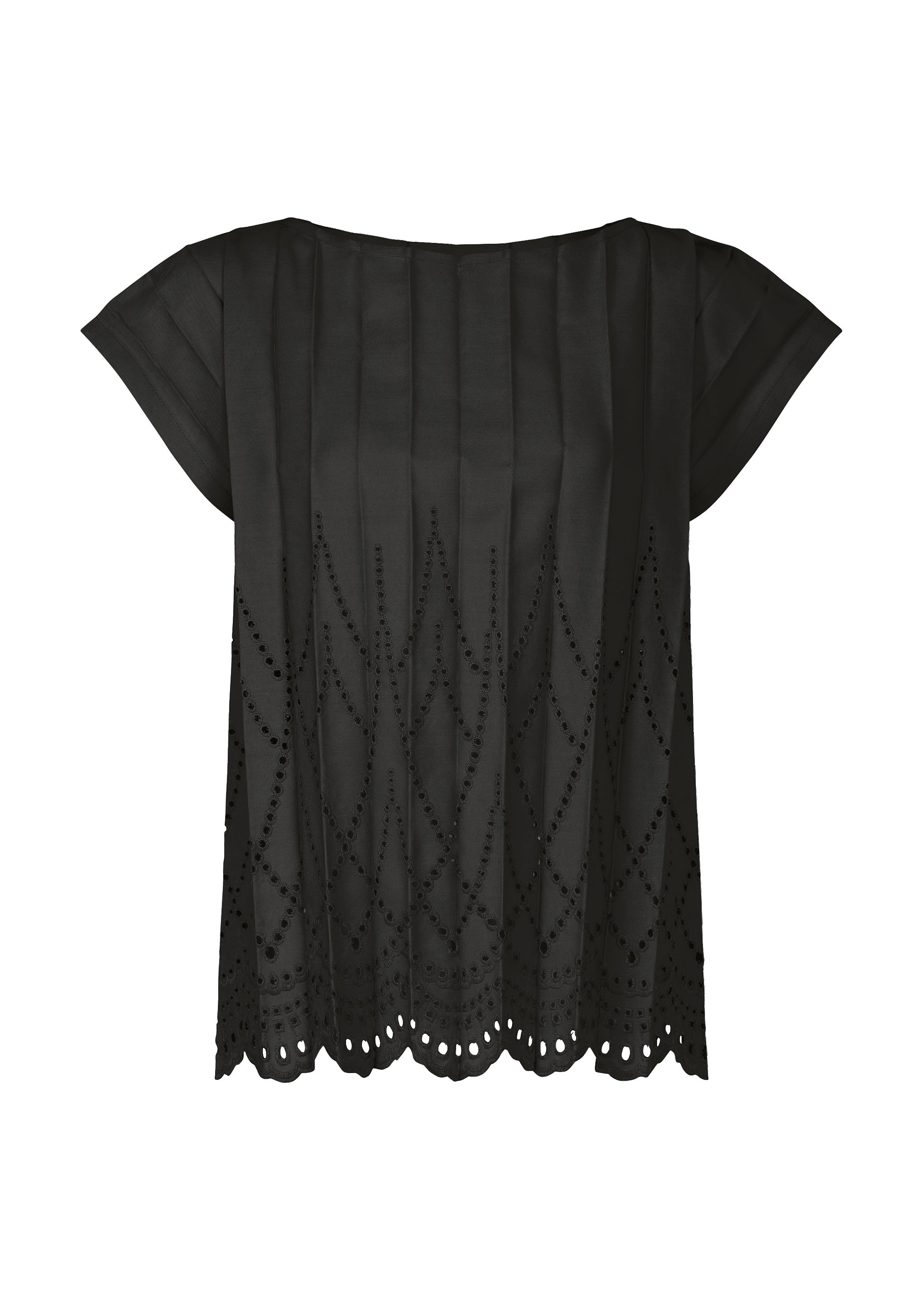 LACE PLEATS、ウィメンズ_トップス_トップ、ブラック