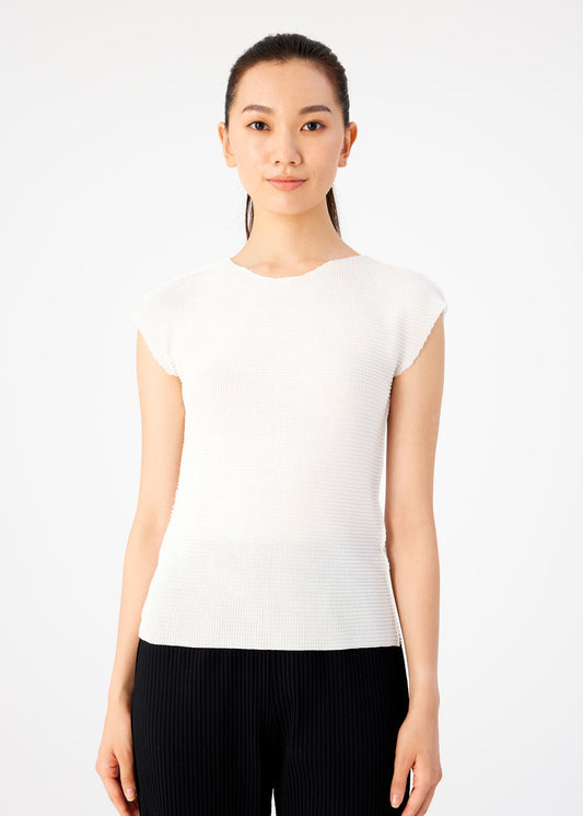 KNIT STRETCH PLEATS、ウィメンズ_トップス_トップ、着用画像1