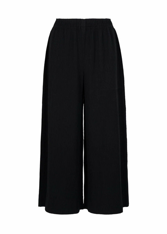FINE KNIT PLEATS BLACK、ウィメンズ_パンツ、ブラック